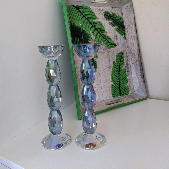 Crystal Candlestick Holders - Picture 1 of 4
